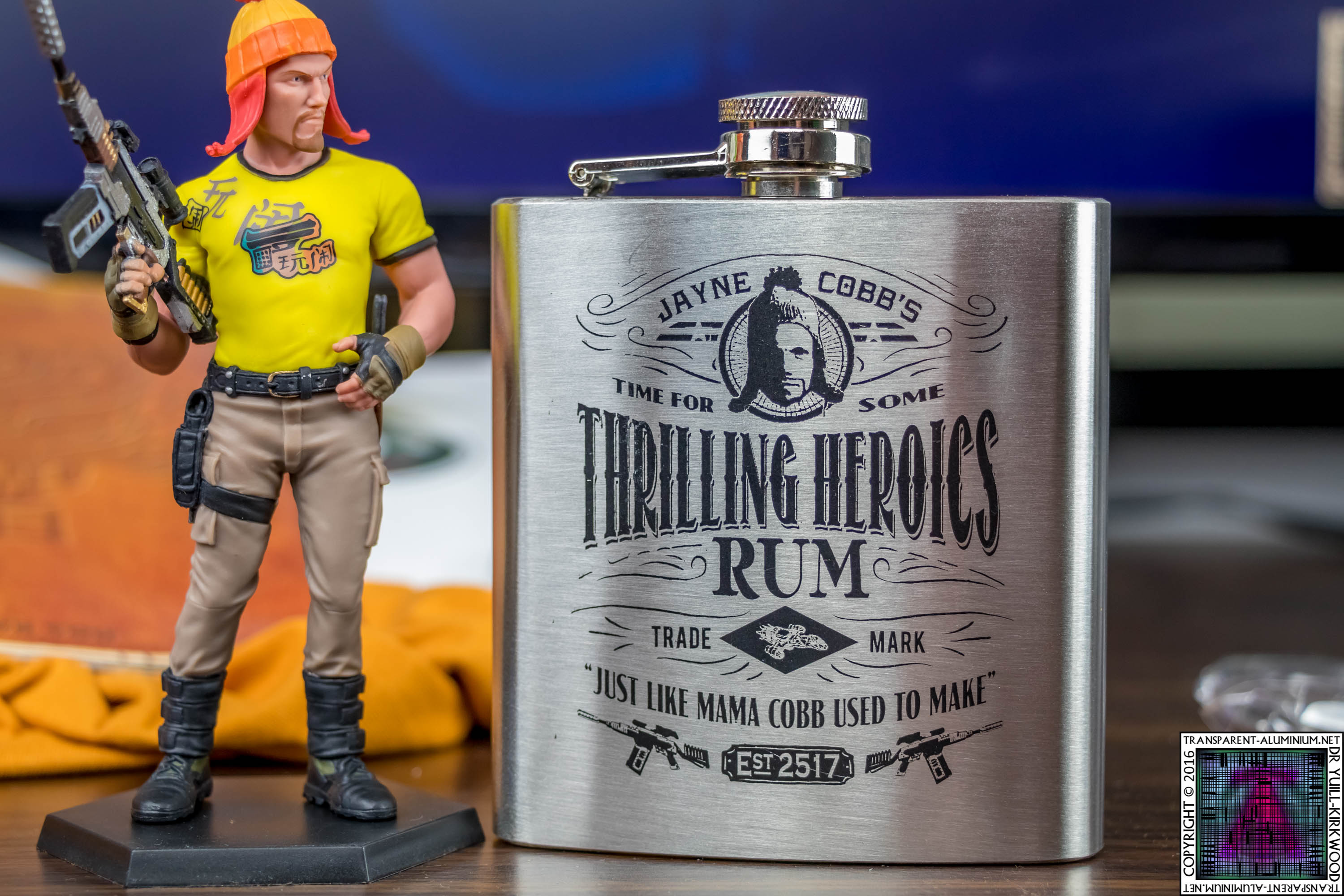 Loot Crate FireFly Gaming 6oz Hip Flask Stainless Steel Thrilling Heroics Rum 