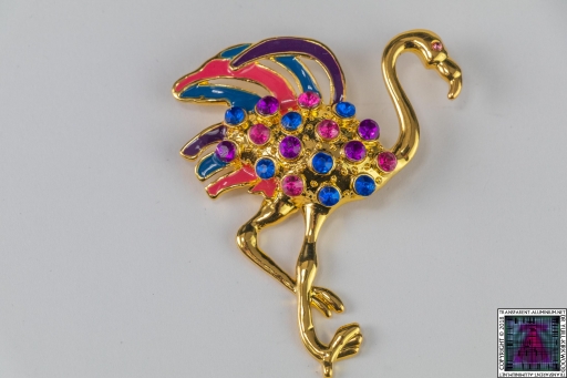 Badger Family Heirloom Flamingo Pin