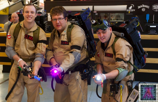 The Ghostbusters at Newcastle Film and Comic Con 2014