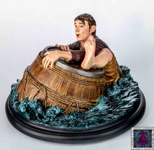 Bilbo Baggins Barrel Rider Sculpture