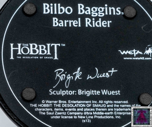 Bilbo Baggins Barrel Rider Sculpture