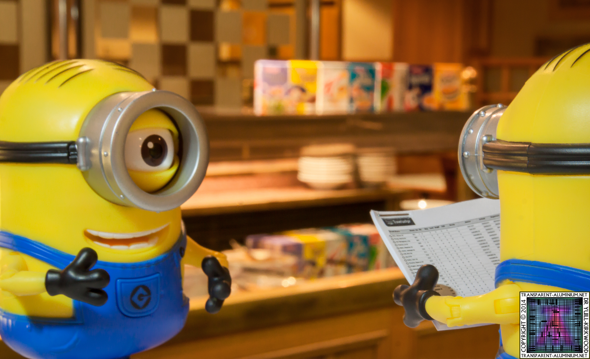 The Minions working breakfast time at the Silverlink Hotel.