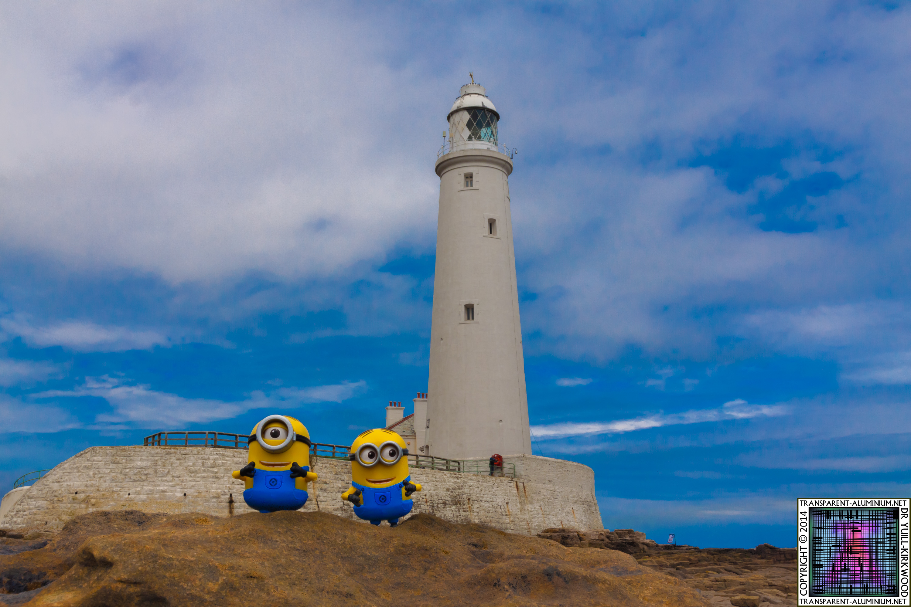 The Minions at St Mary's lighthouse.