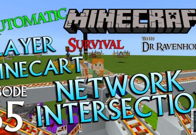 Minecraft Survival: Episode 65 – Automatic Player Minecart Network Intersection